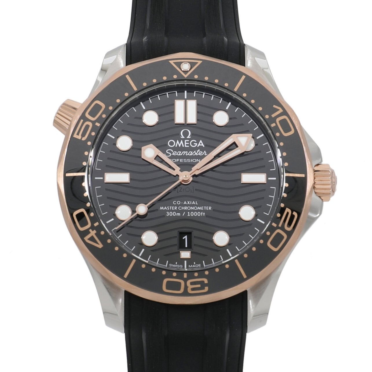 [新品]オメガ シーマスターダイバー300m マスターコーアクシャル クロノメーター 42mm 210.22.42.20.01.002 ブラック メンズ