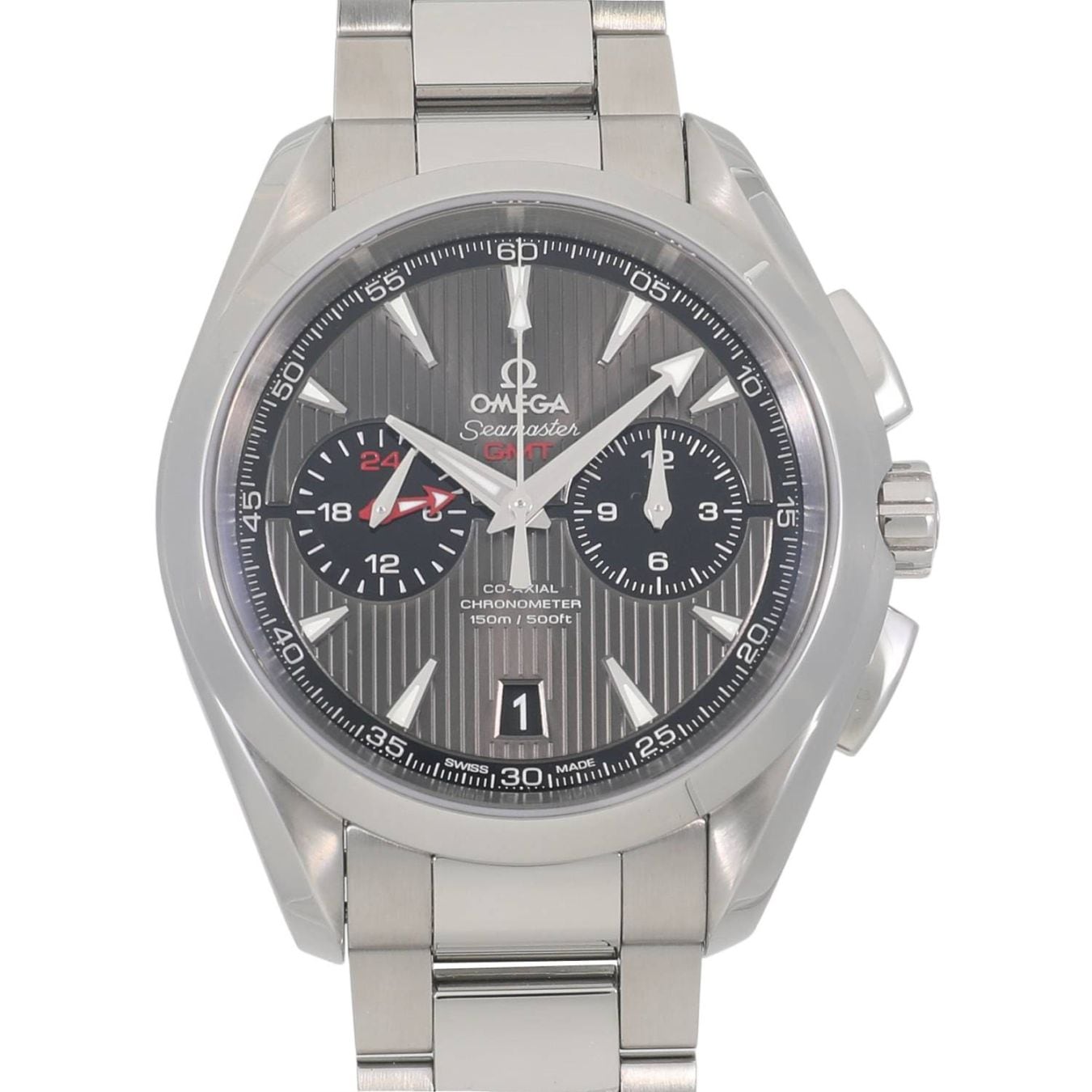 [新品]オメガ シーマスター アクアテラ 150m コーアクシャル クロノメーター GMT クロノグラフ 231.10.43.52.06.001 グレー メンズ