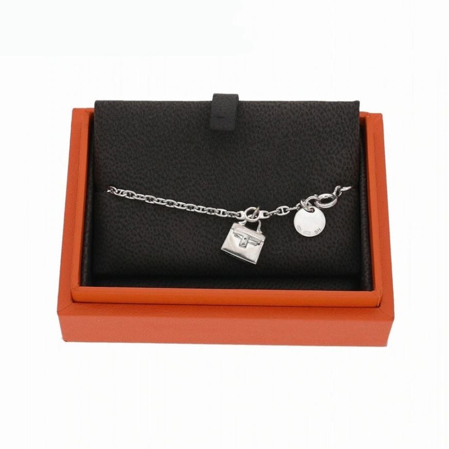 [中古]エルメス ケリー アミュレット ブレスレット シルバー925