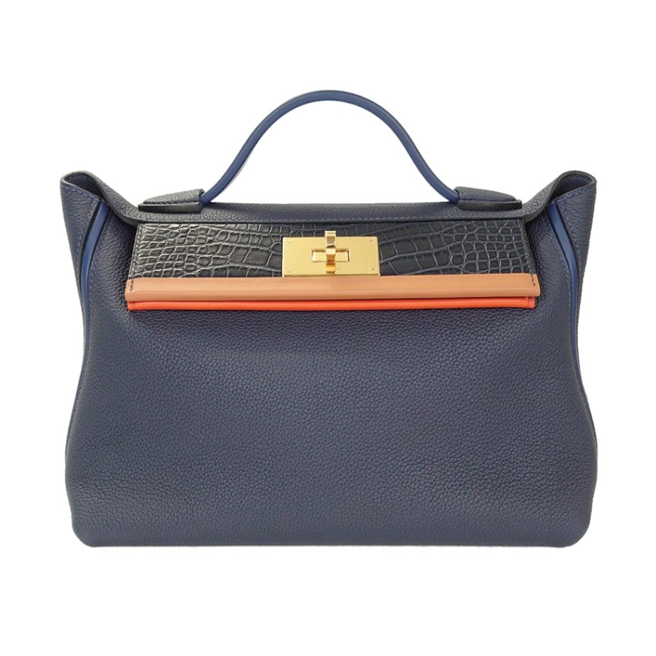 [新品]エルメス サック 24/24-29 ヴァンキャトル トゴ/アリゲーター/スイフト ブルーニュイ/ブルーマリン/ゴールド/ルージュピヴォワンヌ ゴールド金具