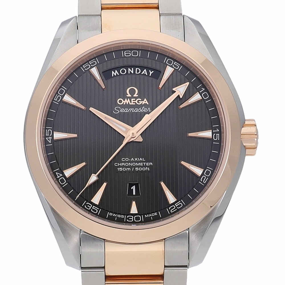 [未使用]オメガ シーマスター アクアテラ 150M コーアクシャル クロノメーター デイデイト 231.20.42.22.06.001 メンズ