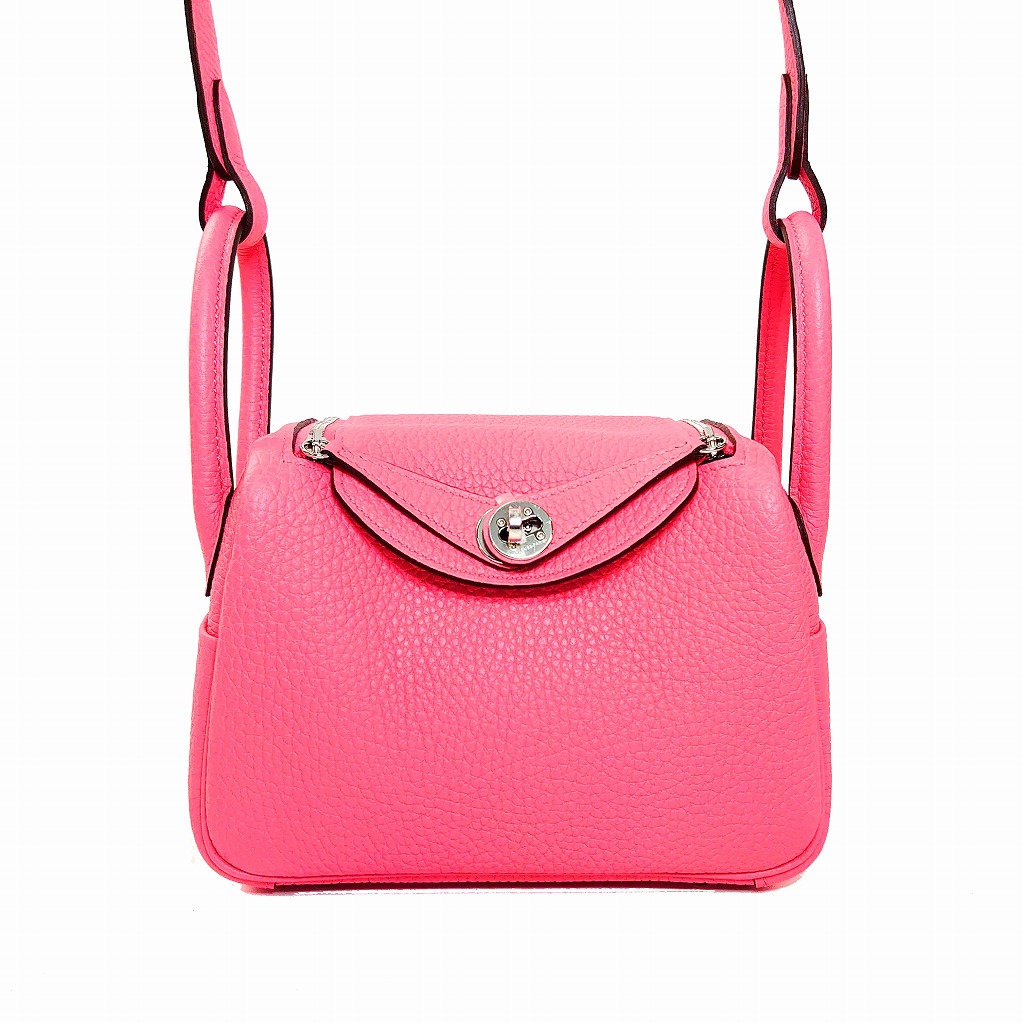 [新品]エルメス リンディ ミニ トリヨンクレマンス ローズアザレ シルバー金具