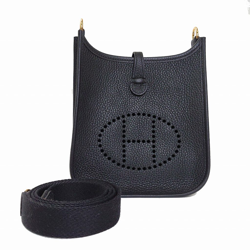 [新品]エルメス エヴリン TPM トリヨンモーリス ノワール　ゴールド金具