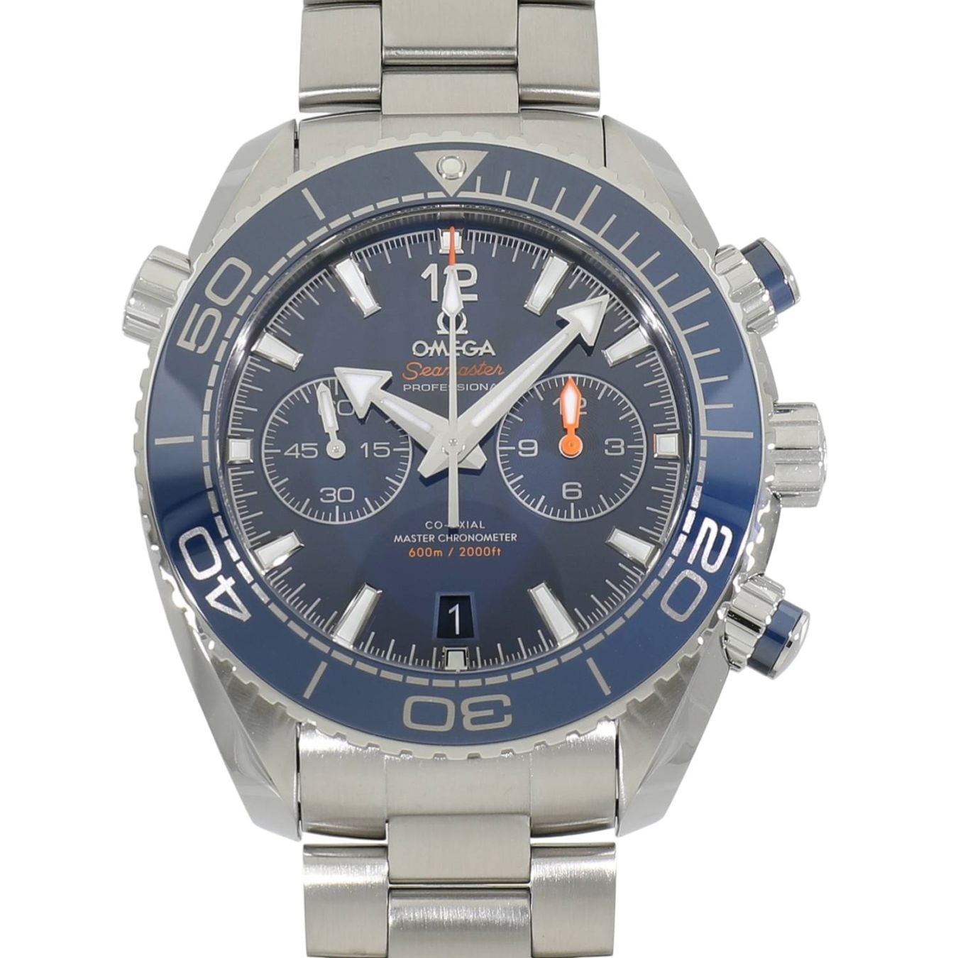 [新品]オメガ シーマスター プラネットオーシャン600m コーアクシャル マスタークロノメーター クロノグラフ 215.30.46.51.03.001 ブルー メンズ