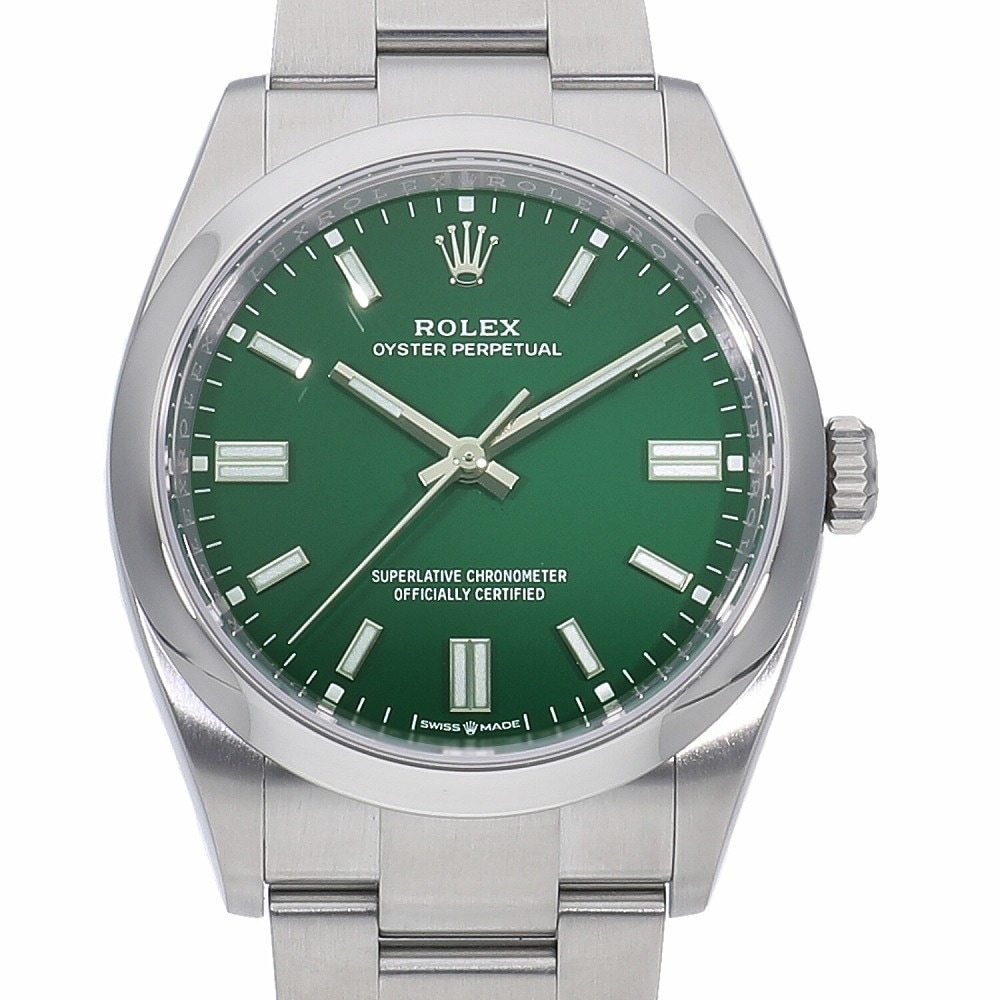 [新品]ロレックス オイスター パーペチュアル 36 グリーン 126000 メンズ
