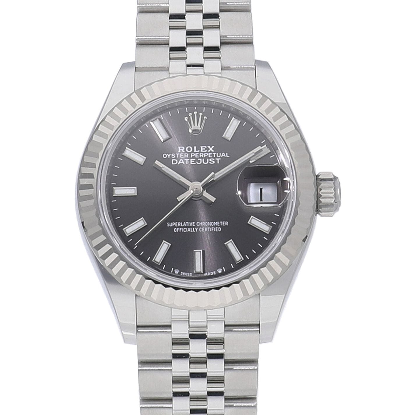 [新品]ロレックス レディ デイトジャスト 28 279174 ダークグレー レディース