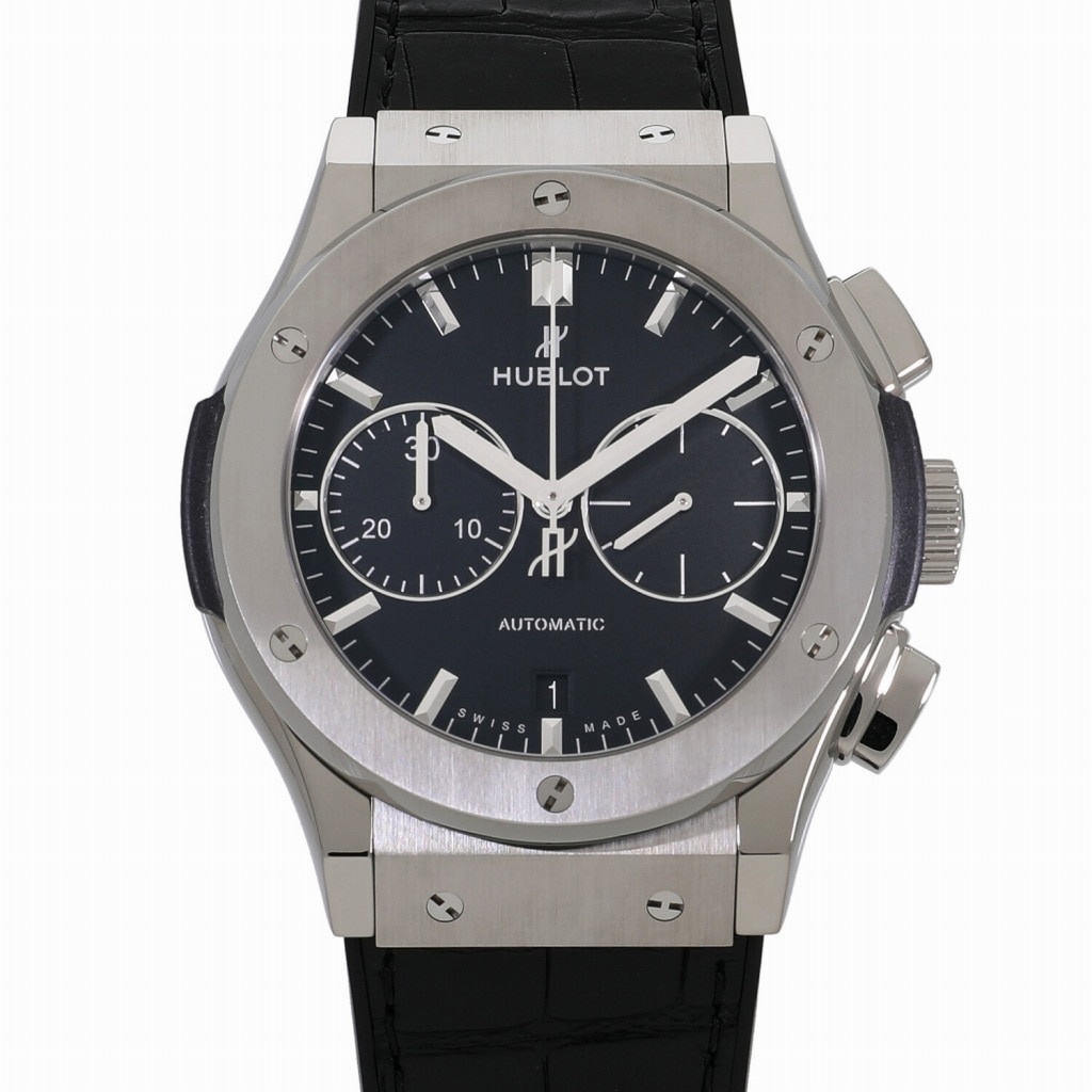 [新品]ウブロ クラシックフュージョン チタニウム クロノグラフ 521.NX.1171.LR ブラック メンズ