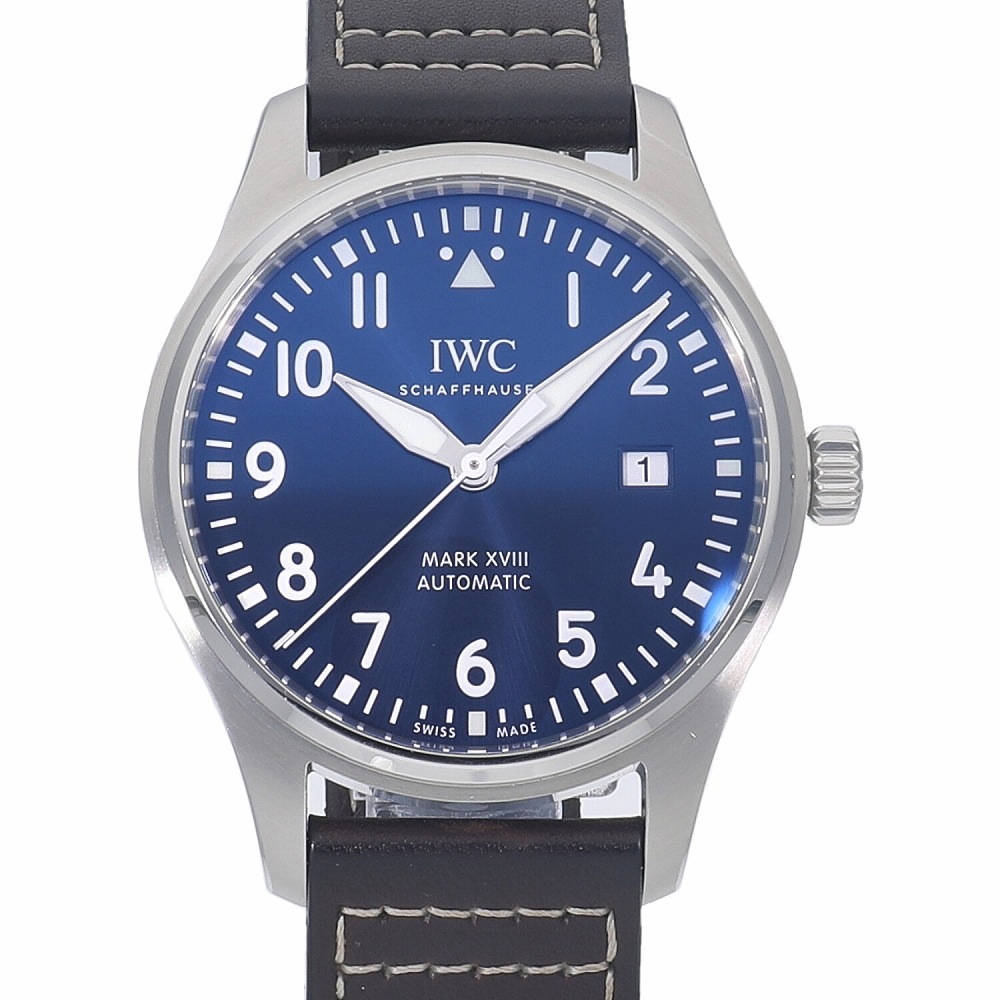 [中古]IWC パイロットウォッチ マーク18 プティプランス ブルー IW327010 メンズ