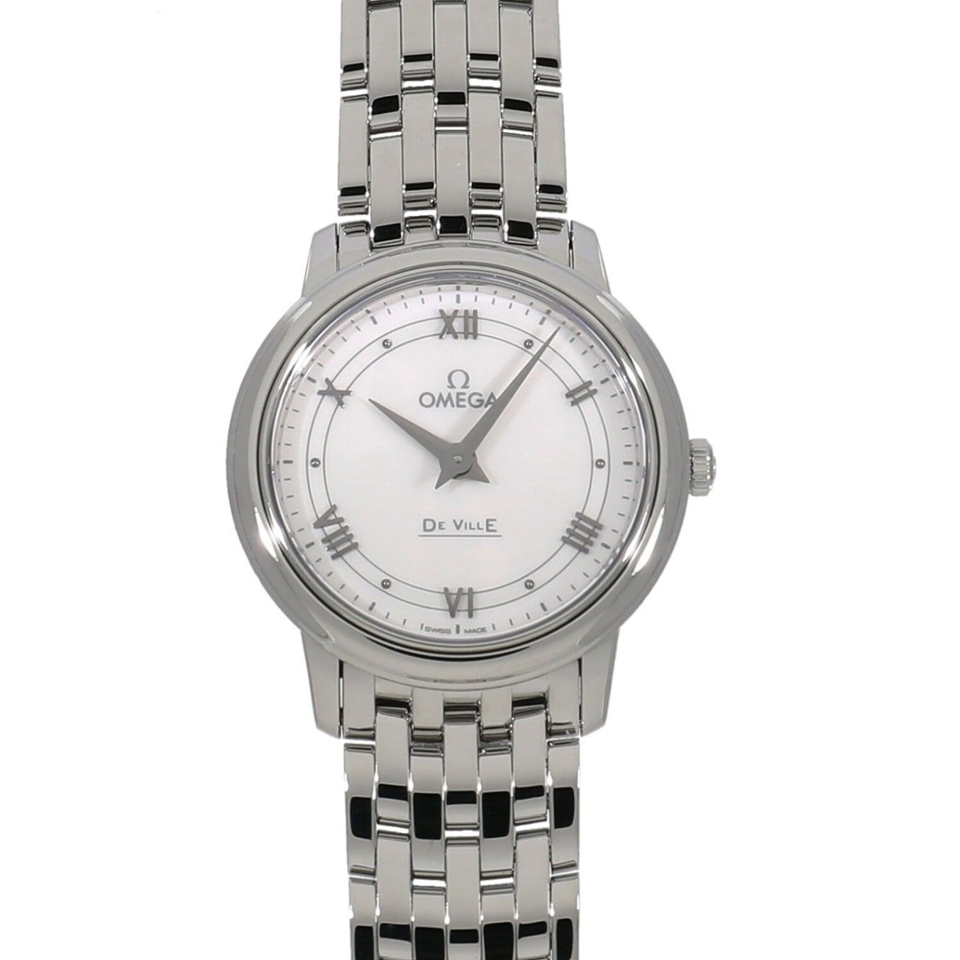 [新品]オメガ デ・ヴィル プレステ－ジ クォーツ 27.4MM 424.10.27.60.04.001 ホワイト レディース