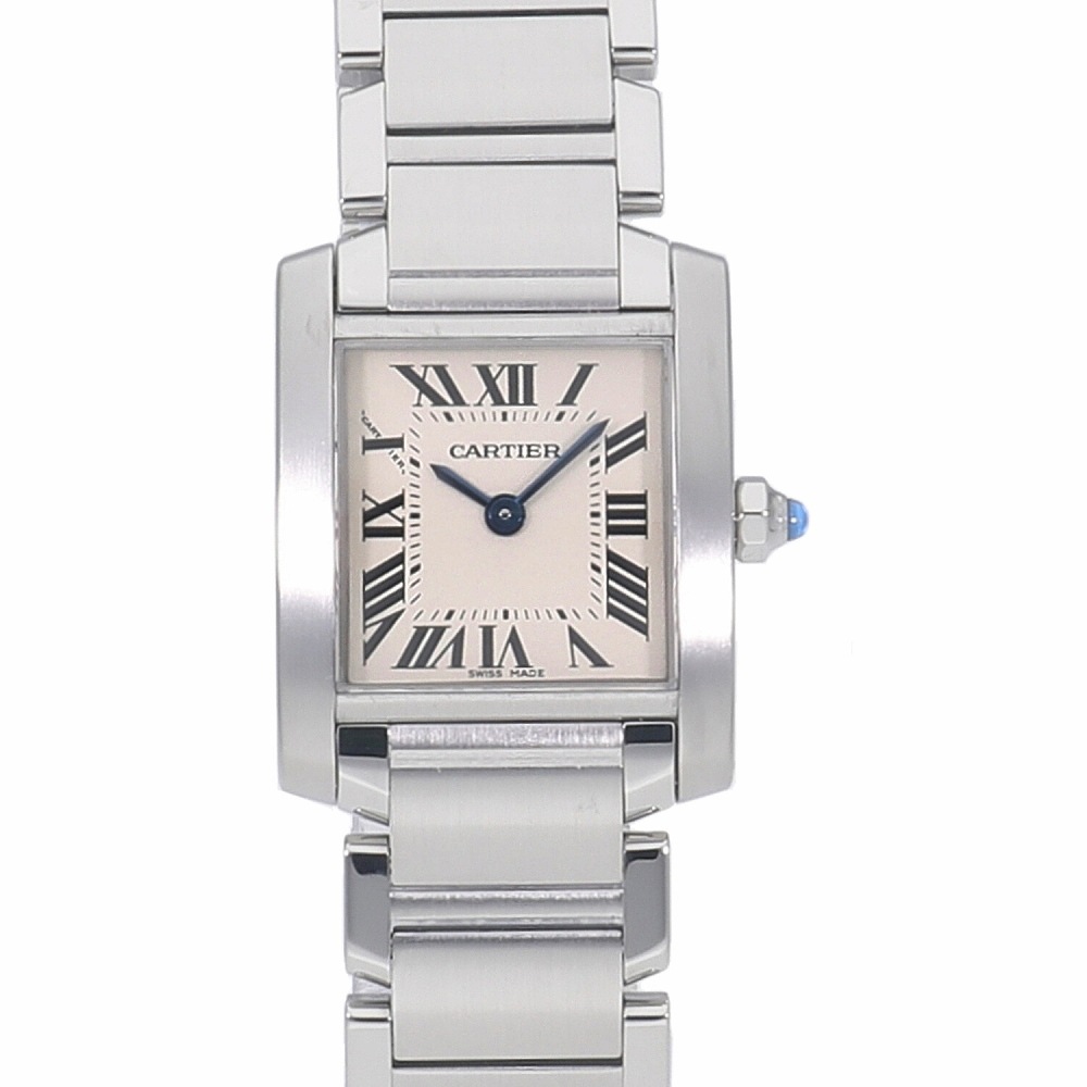 [中古]カルティエ タンクフランセーズ SM アイボリー W51008Q3 レディース