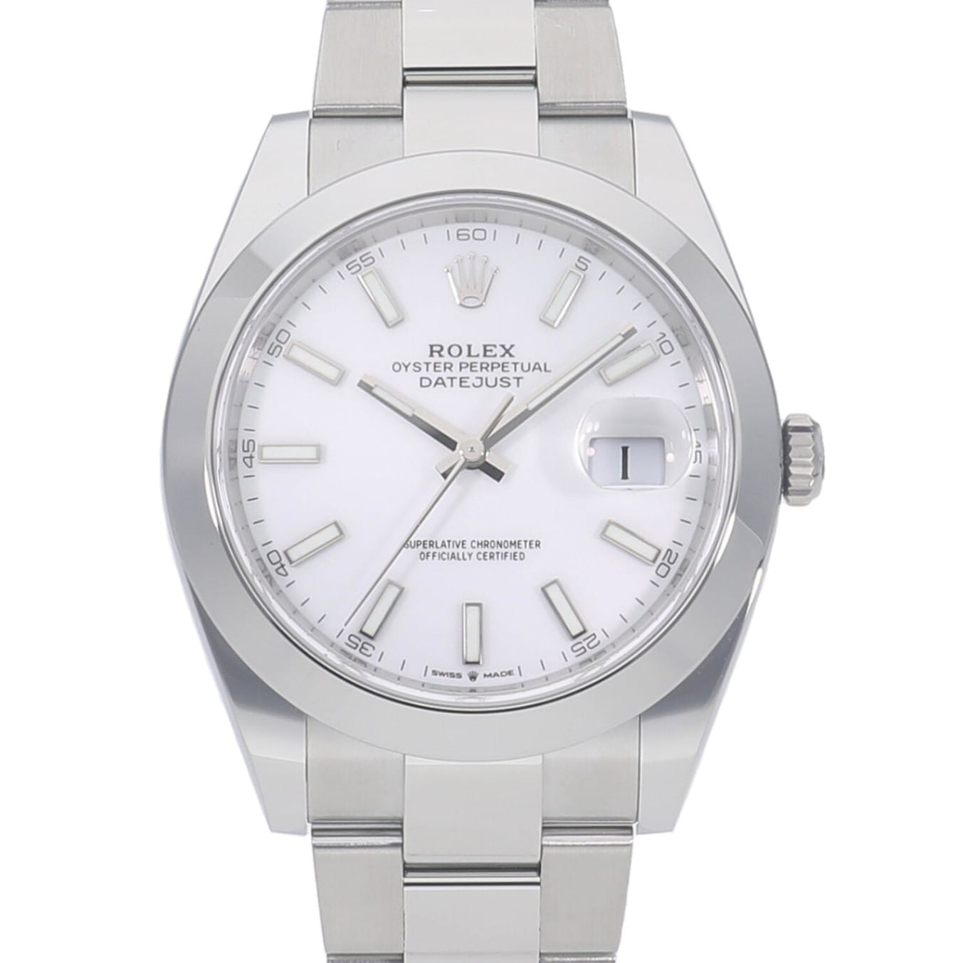 [新品]ロレックス デイトジャスト 41 126300 ホワイト メンズ