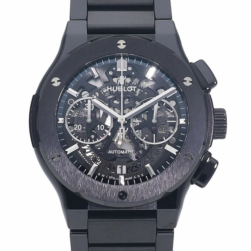 [中古]ウブロ アエロフュージョン クロノグラフ ブラックマジック スケルトン 528.CM.0170.CM メンズ