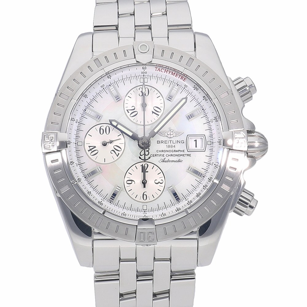 [中古]ブライトリング クロノマット エボリューション ホワイトシェル A156A69PA / A13356 メンズ