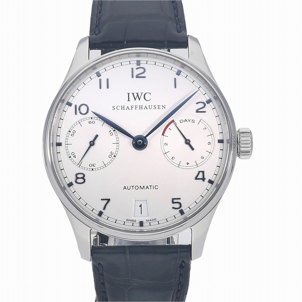 [中古]IWC ポルトギーゼ オートマティック 7デイズ パワーリザーブ シルバー IW500107 メンズ