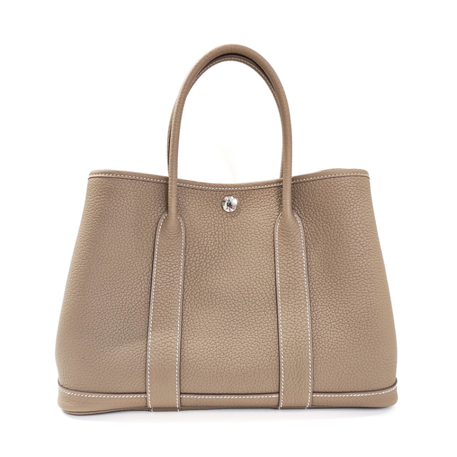 [新品]エルメス ガーデンパーティ30TPM エトゥープ ネゴンダ シルバー金具