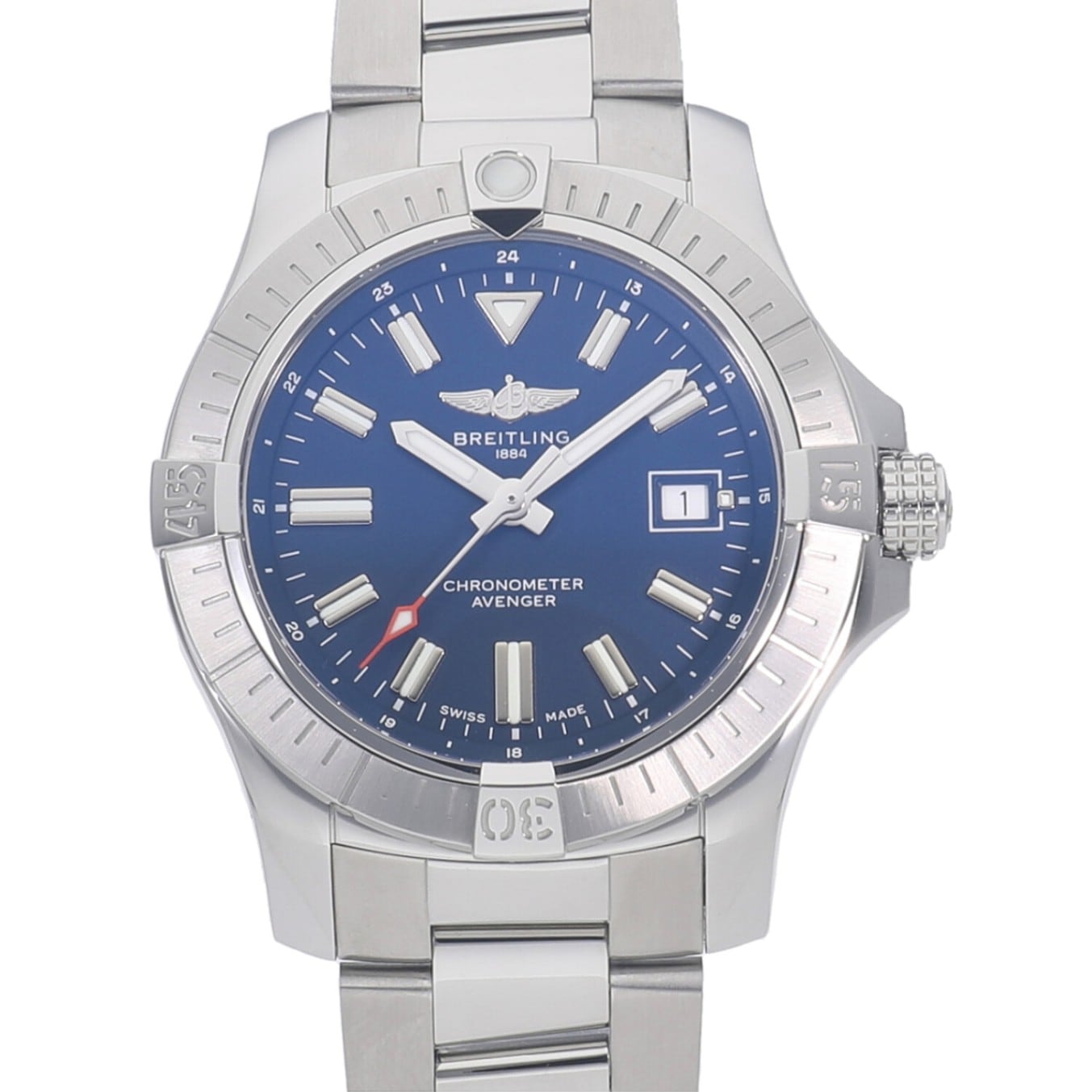 [中古]ブライトリング アベンジャー オートマチック 43 ブルー A17318101C1A1 / A17318 メンズ