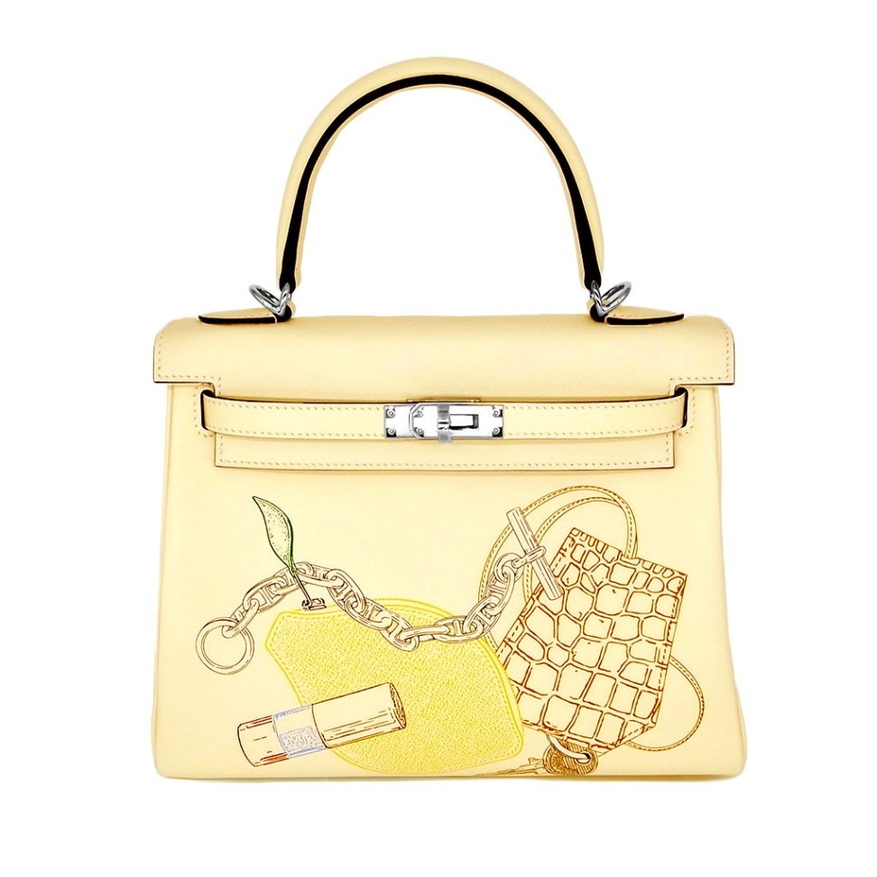 [新品]エルメス ケリー25 インアンドアウト / 内縫い ナタ スイフト シルバー金具