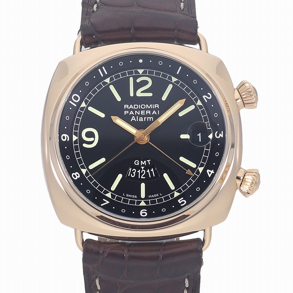 [中古]パネライ ラジオミール GMT アラーム ブラック PAM00238 I番 メンズ