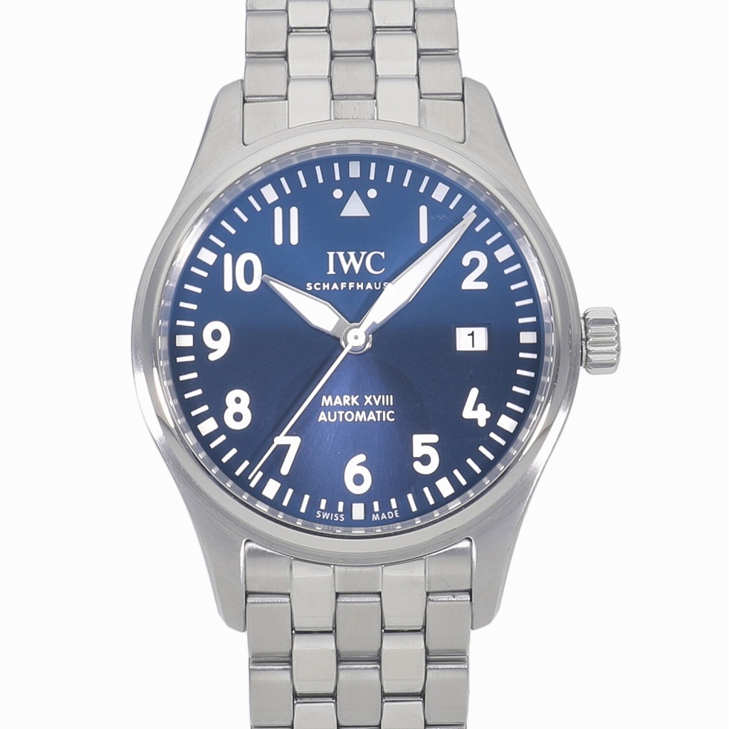 [中古]IWC パイロットウォッチ マークXVIII プティプランス ブルー IW327016 メンズ