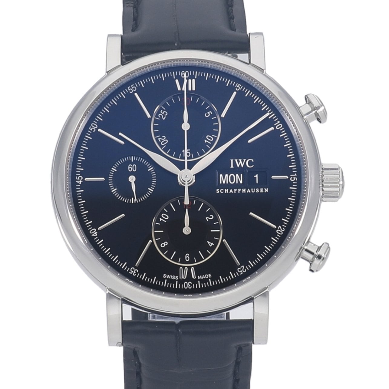 [中古]IWC ポートフィノ クロノグラフ ブラック IW391029 メンズ