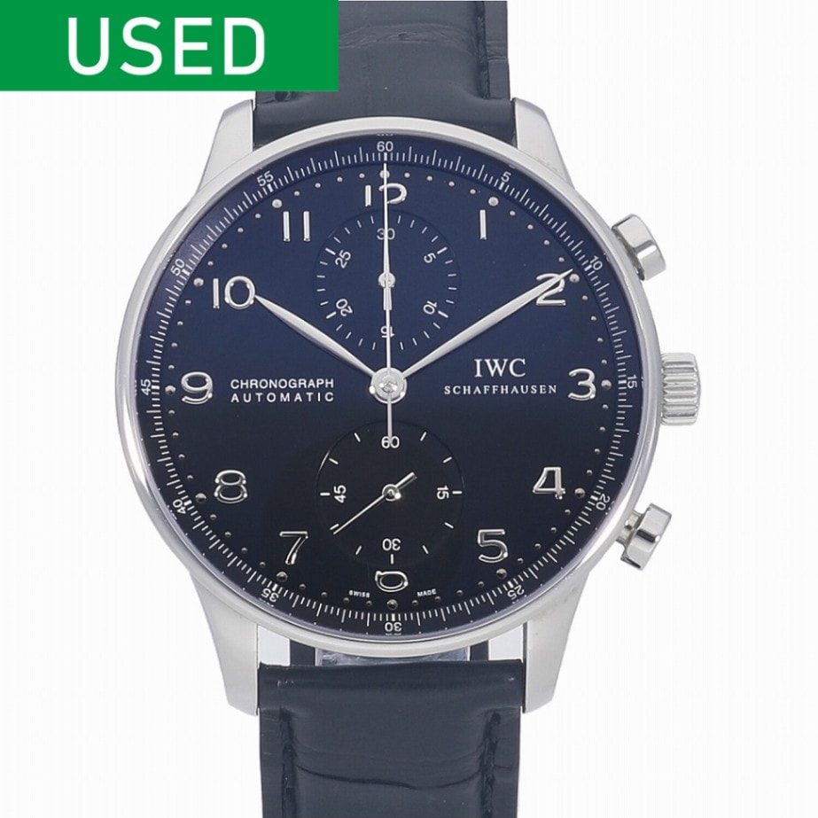 [中古]IWC ポルトギーゼ クロノグラフ ブラック IW371438 メンズ