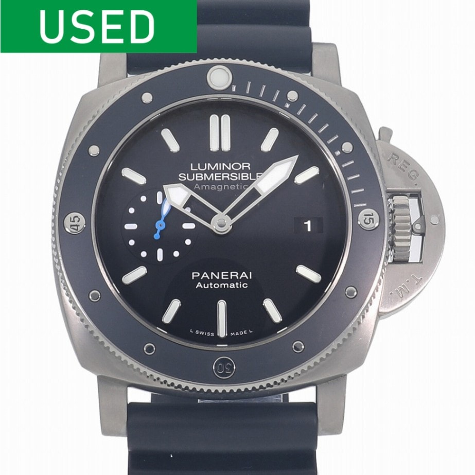 [中古]パネライ ルミノール サブマーシブル 1950 アマグネティック 3デイズ オートマティック チタニオ ブラック PAM01389 メンズ