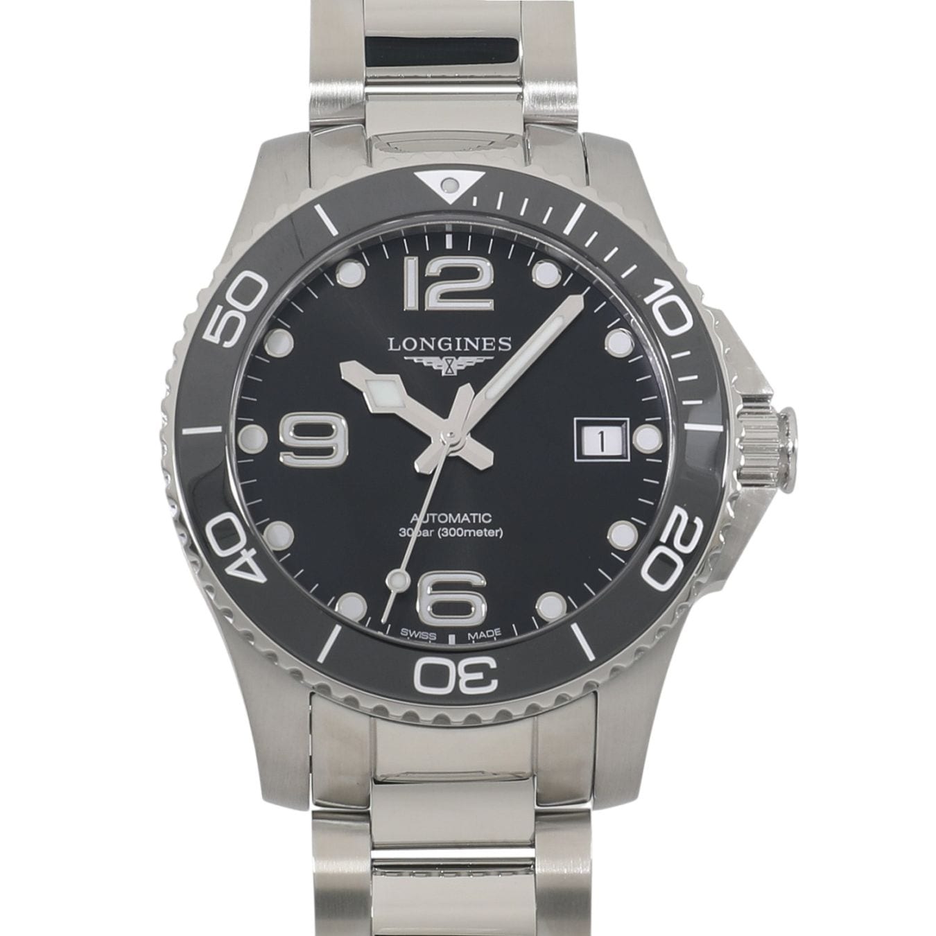 ロンジン LONGINES ハイドロ コンクエスト L3.741.4 美品 ロンジン ハイドロ コンクエスト L3.741.4.56.6 ブラック 新品
