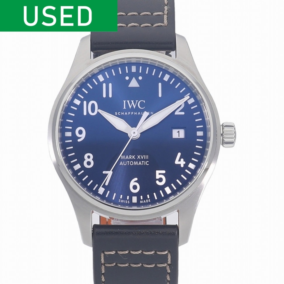 [中古]IWC パイロットウォッチ マーク18 プティプランス ブルー IW327010 メンズ