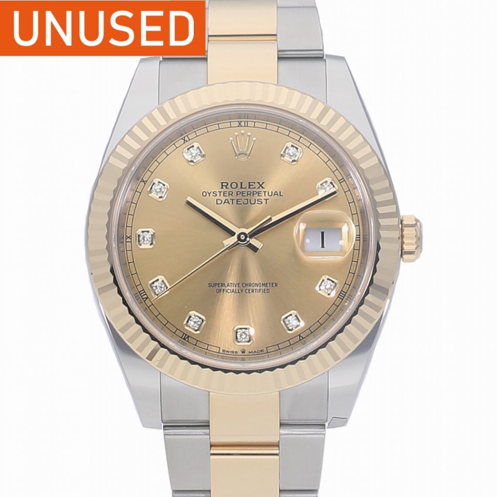 [未使用]ロレックス デイトジャスト 41 シャンパンゴールド 126333G メンズ
