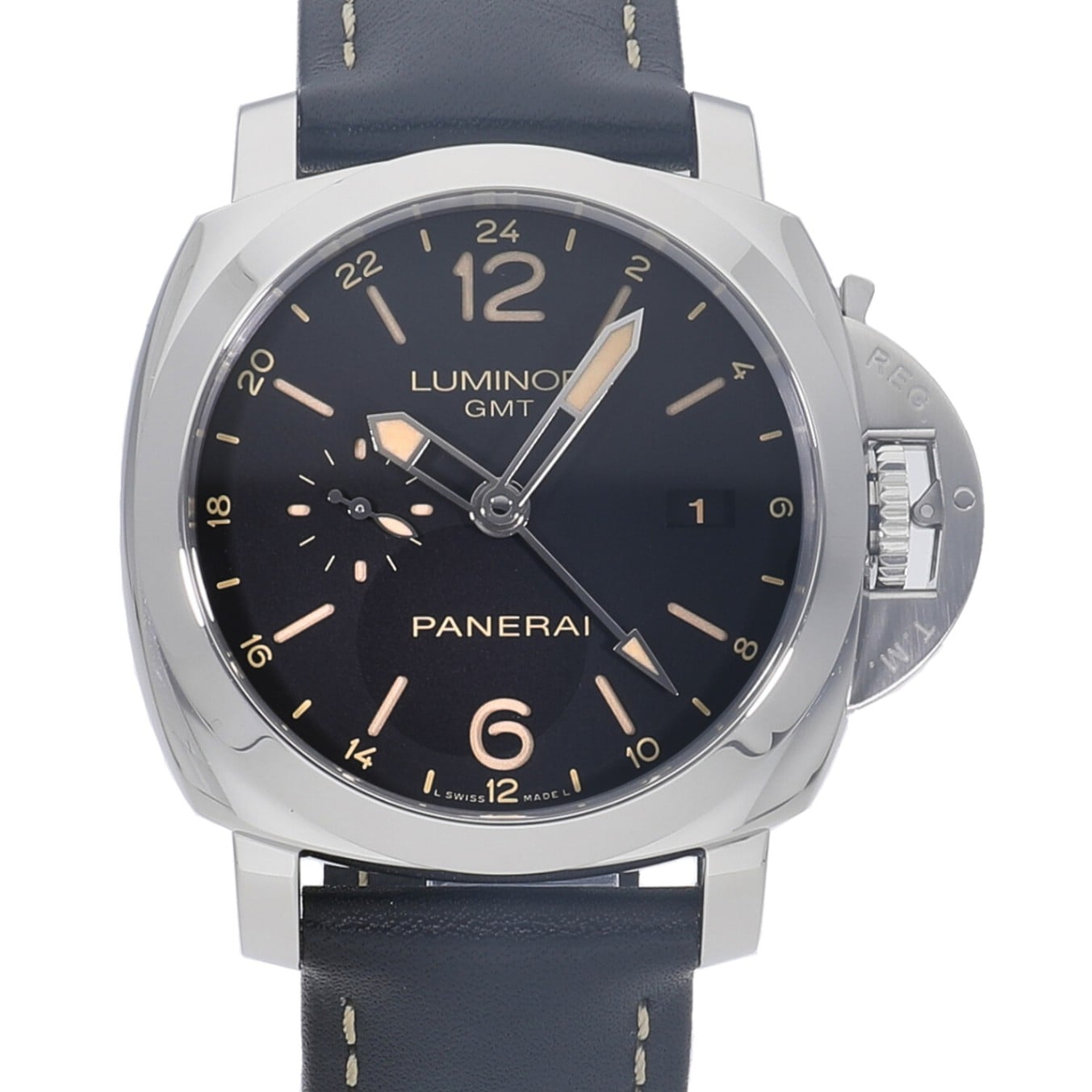 [中古]パネライ ルミノール 1950 3デイズ GMT オートマティック アッチャイオ ブラック PAM00531 S番 メンズ