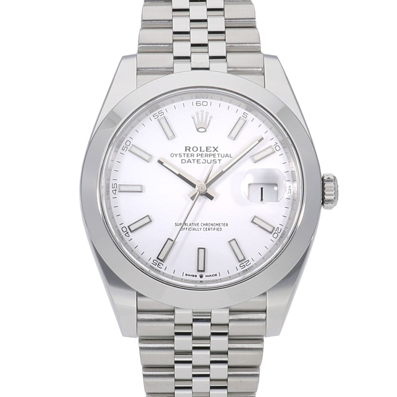 [中古]ロレックス デイトジャスト 41 ホワイト 126300 ランダム メンズ