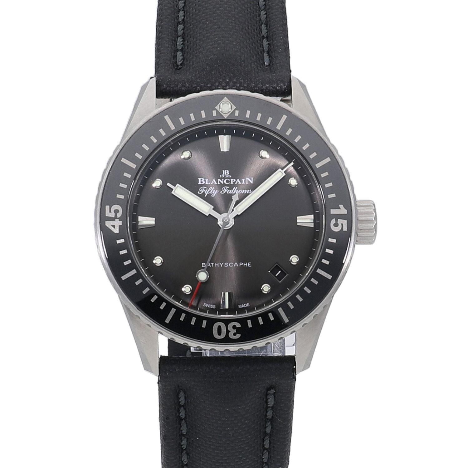 [中古]ブランパン フィフティーファゾムズ バチスカーフ ブラック 5100B-1110-B52A メンズ