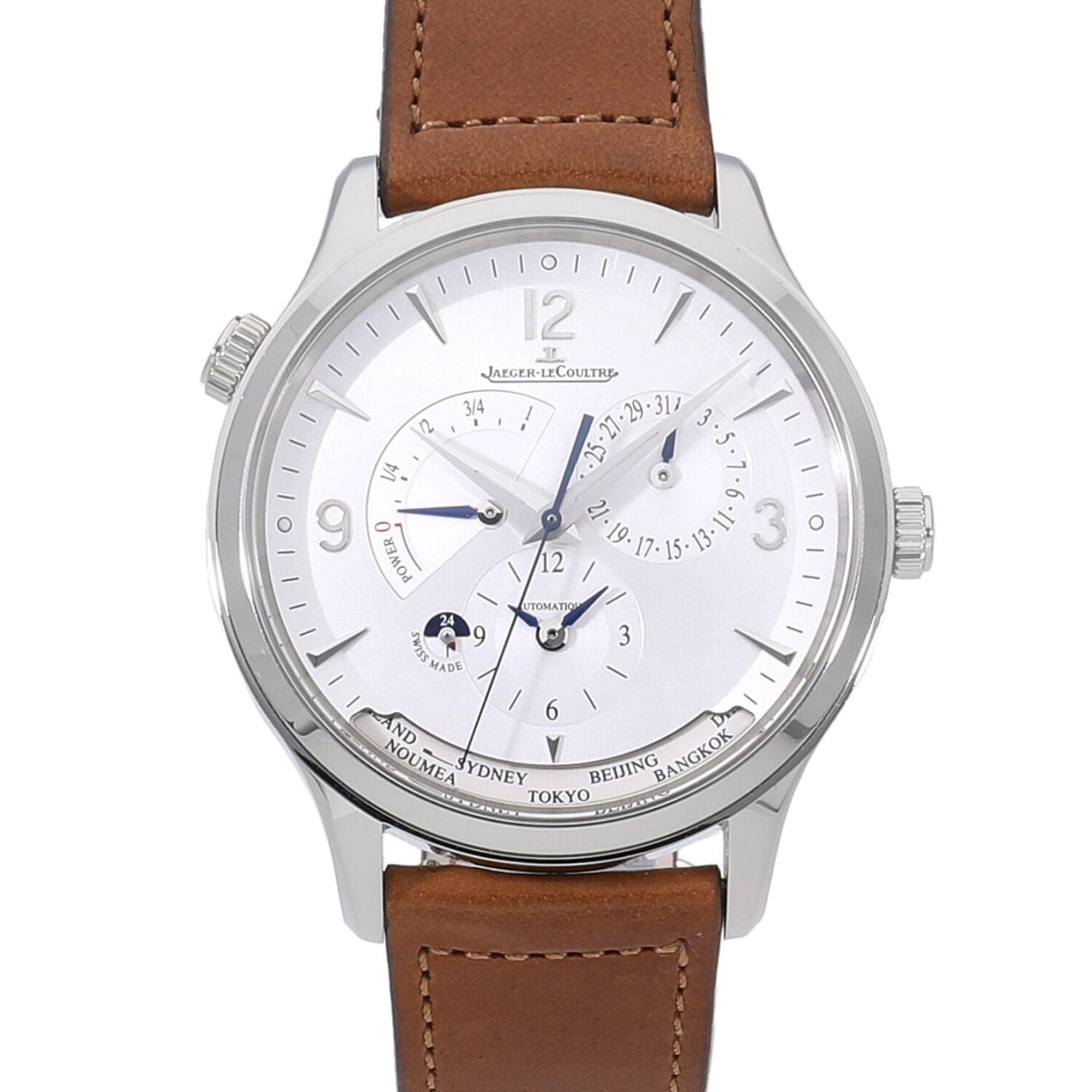 [中古]ジャガールクルト マスター コントロール ジオグラフィーク シルバー Q4128420 / 830.8.A9.S メンズ