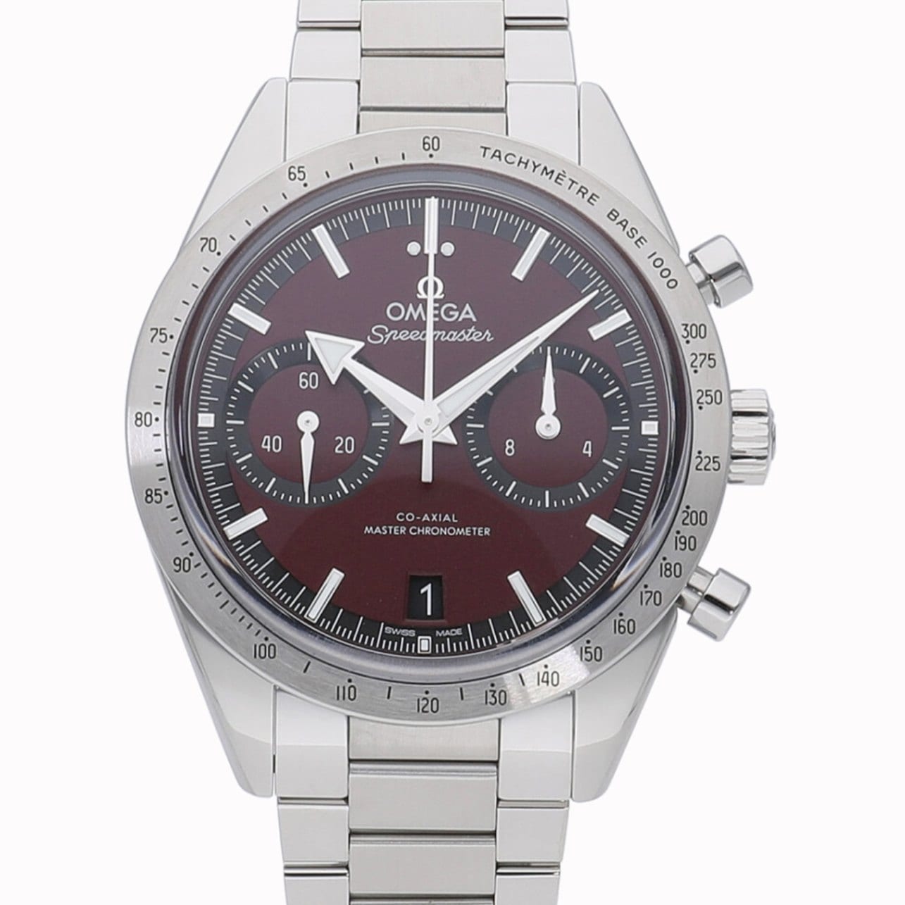 [新品]オメガ スピードマスター '57 コーアクシャル マスタークロノメーター クロノグラフ 40.5mm レッド 332.10.41.51.11.001 メンズ