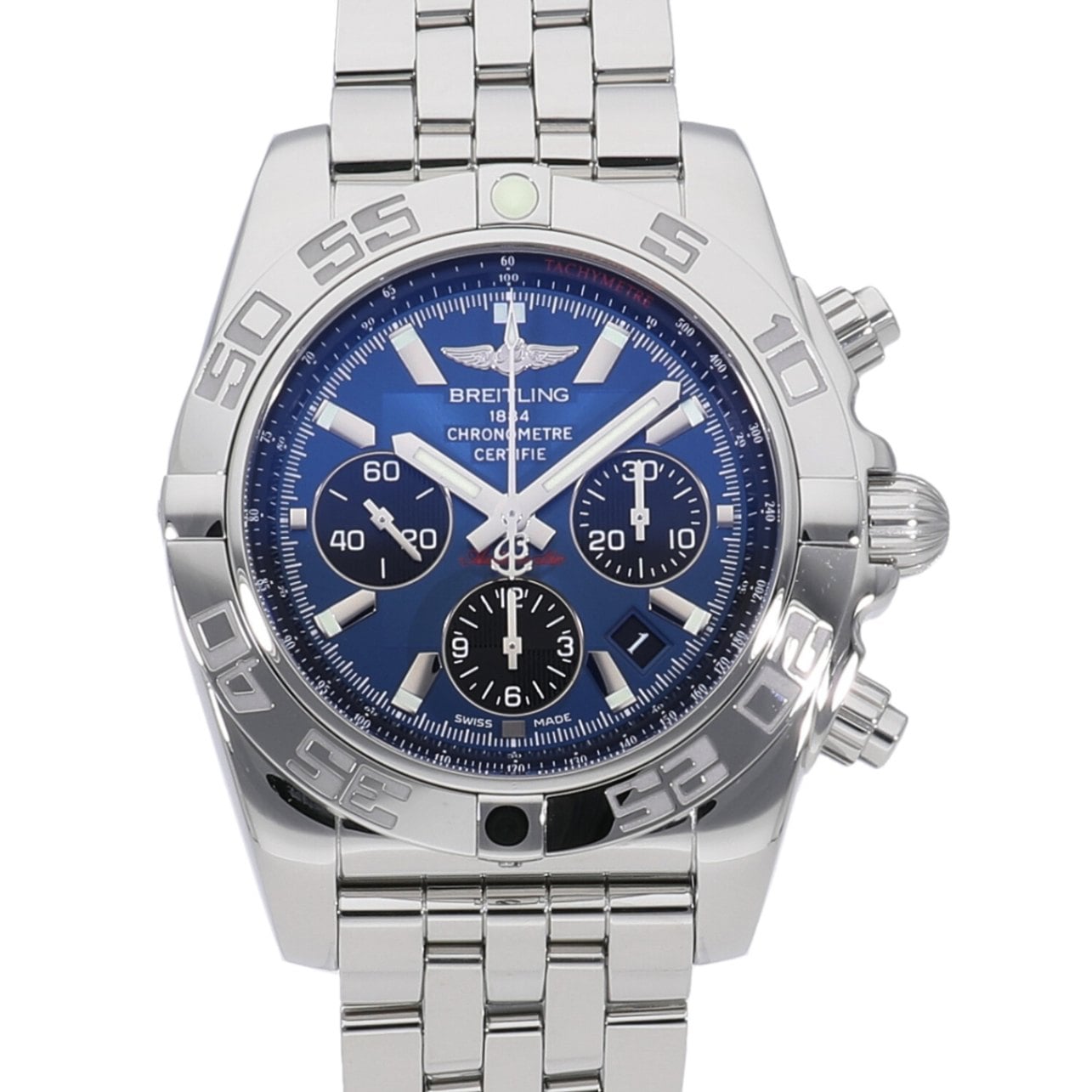 [中古]ブライトリング クロノマット 44 ブルー×ブラック A011C-1PA / AB0110 メンズ