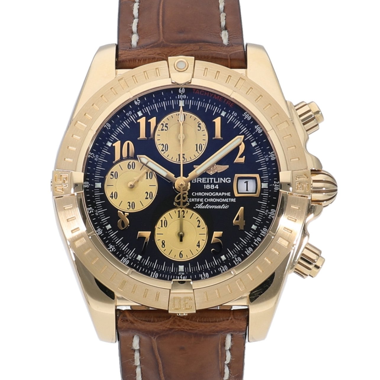 [中古]ブライトリング クロノマット エボリューション ブラック×ゴールド K13356 メンズ