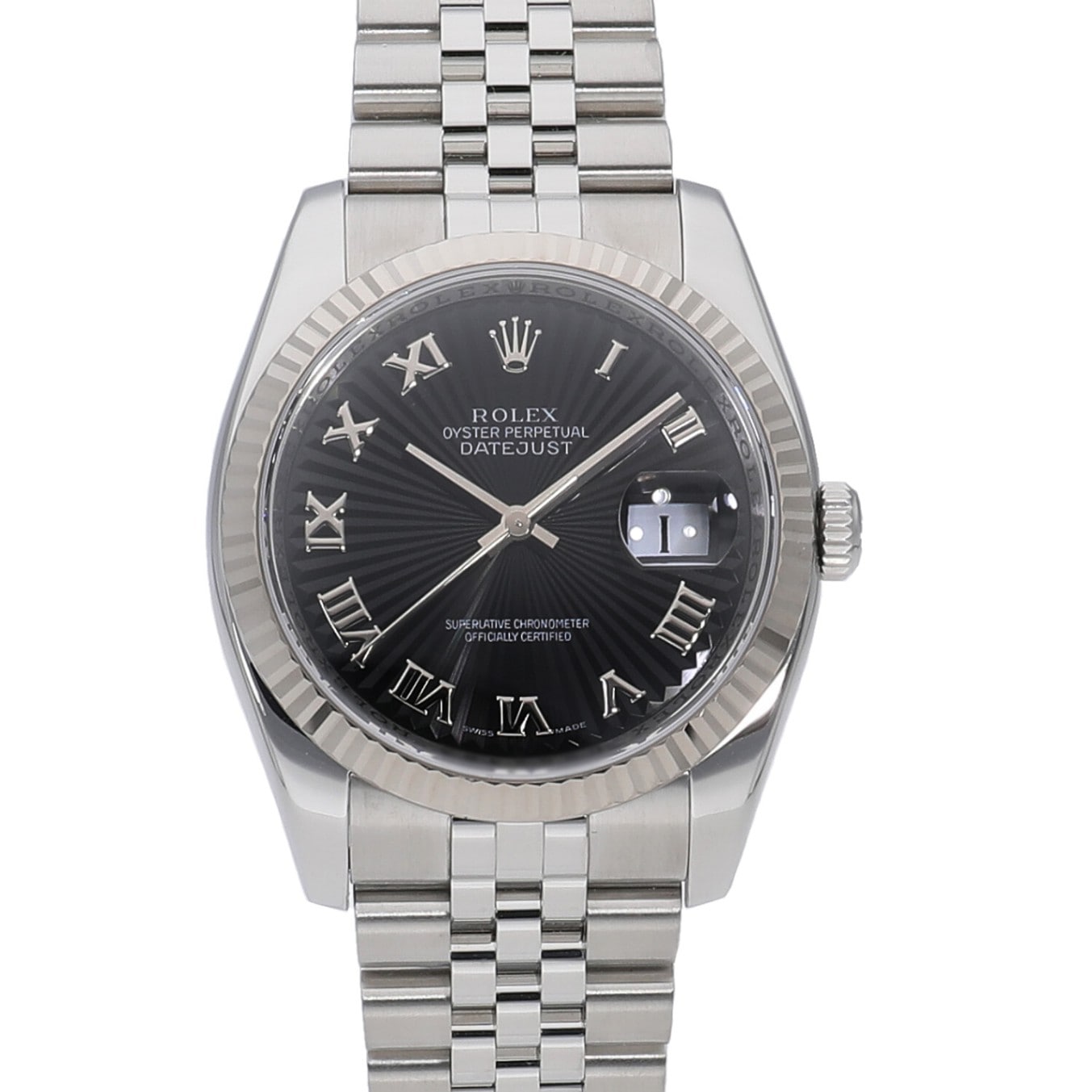 [中古]ロレックス デイトジャスト ブラックサンビーム 116234 D番 メンズ