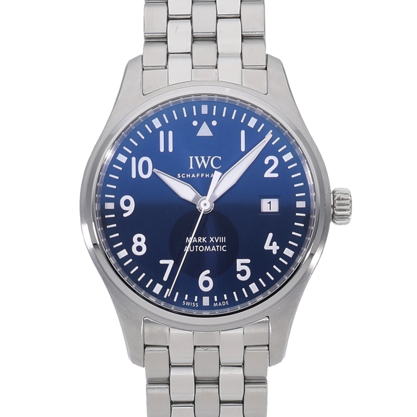 [中古]IWC パイロットウォッチ マークXVIII プティプランス ブルー IW327016 メンズ