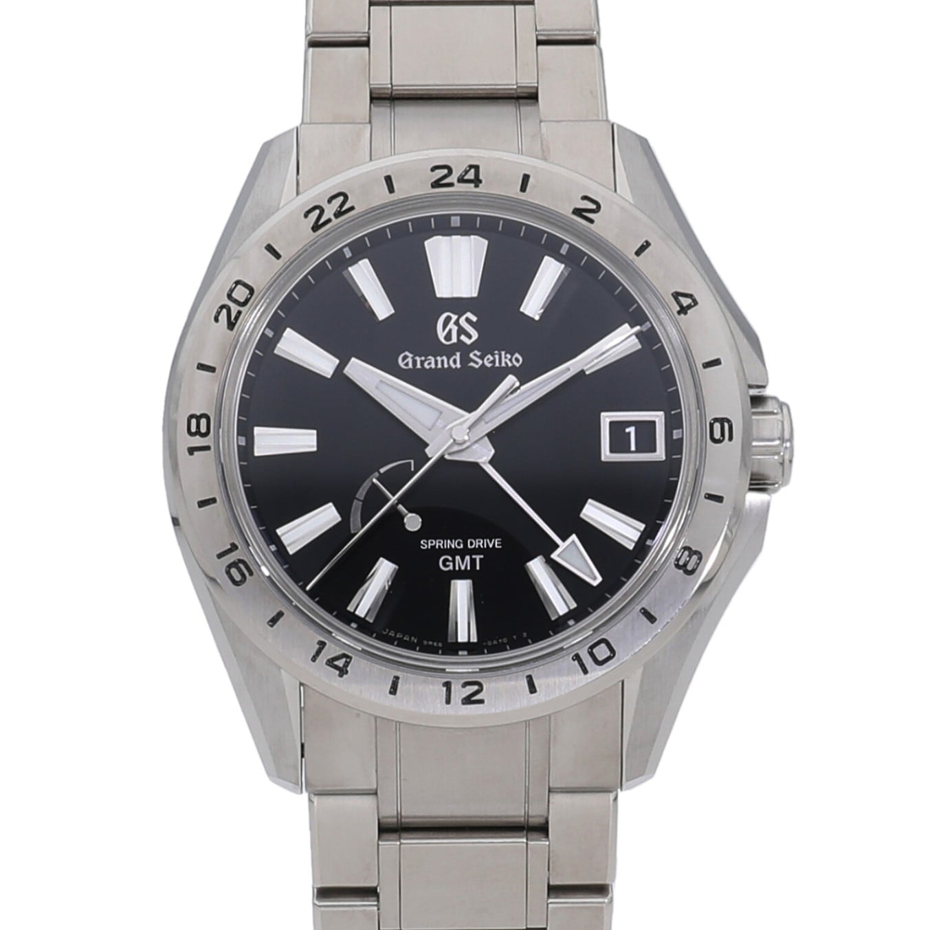 [中古]セイコー グランドセイコー エボリューション9 コレクション スプリングドライブ GMT ブラック SBGE283 / 9R66-0BJ0 メンズ