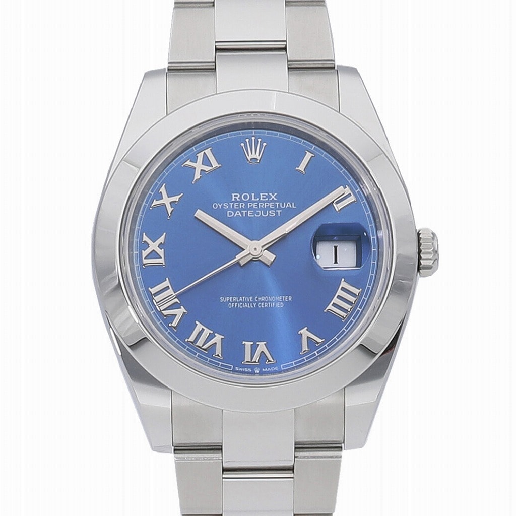 [中古]ロレックス デイトジャスト 41 アズーロブルー 126300 ランダム メンズ