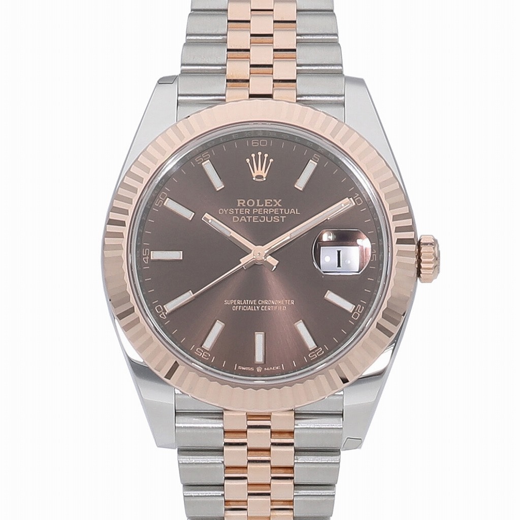 [新品]ロレックス デイトジャスト 41 126331 チョコレート メンズ