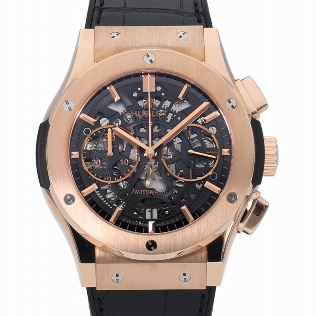 [中古]ウブロ クラシック フュージョン アエロ クロノグラフ キングゴールド スケルトン 525.OX.0180.LR メンズ