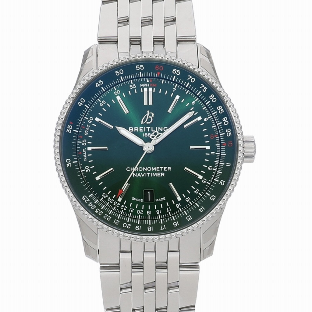 [新品]ブライトリング ナビタイマー オートマチック 41 グリーン A17326361L1A1 メンズ