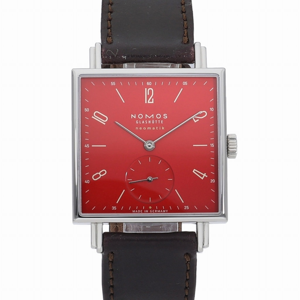 [新品]ノモス テトラ ネオマティック レッド グラスヒュッテ時計づくり175周年記念 世界限定175本 レッド 421.S2 メンズ