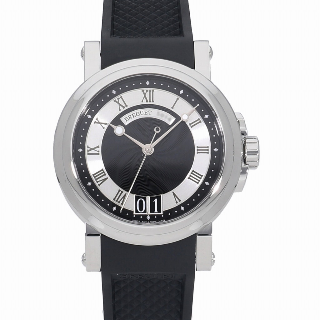 [中古]ブレゲ マリーンII ラージデイト ブラック 5817ST/92/5V8 メンズ