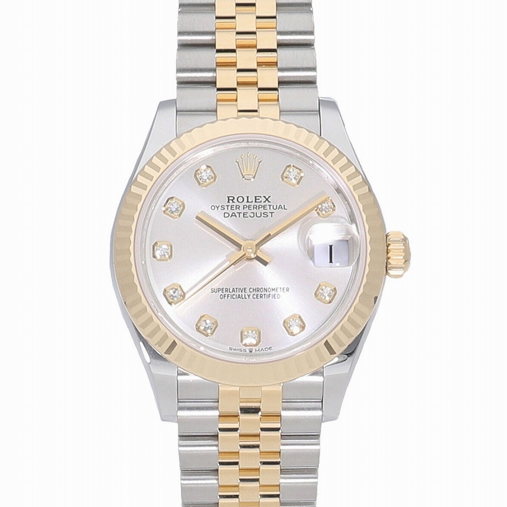 [新品]ロレックス デイトジャスト 31 シルバー×10Pダイヤ 278273G ユニセックス