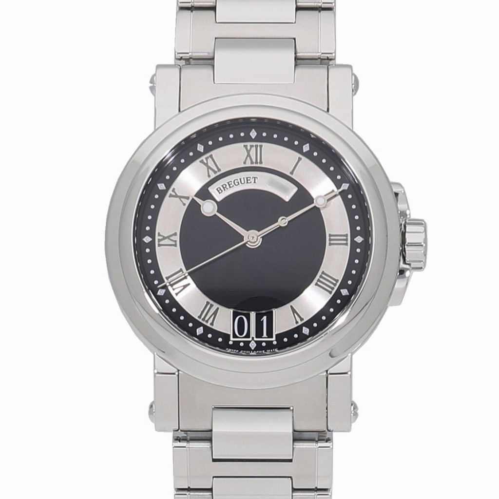 [中古]ブレゲ マリーンII ラージデイト ブラック 5817ST/92/SMO メンズ