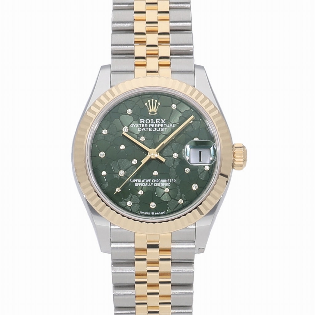 [未使用]ロレックス 	デイトジャスト 31 オリーブグリーンフローラルモチーフ 278273 ランダム ユニセックス