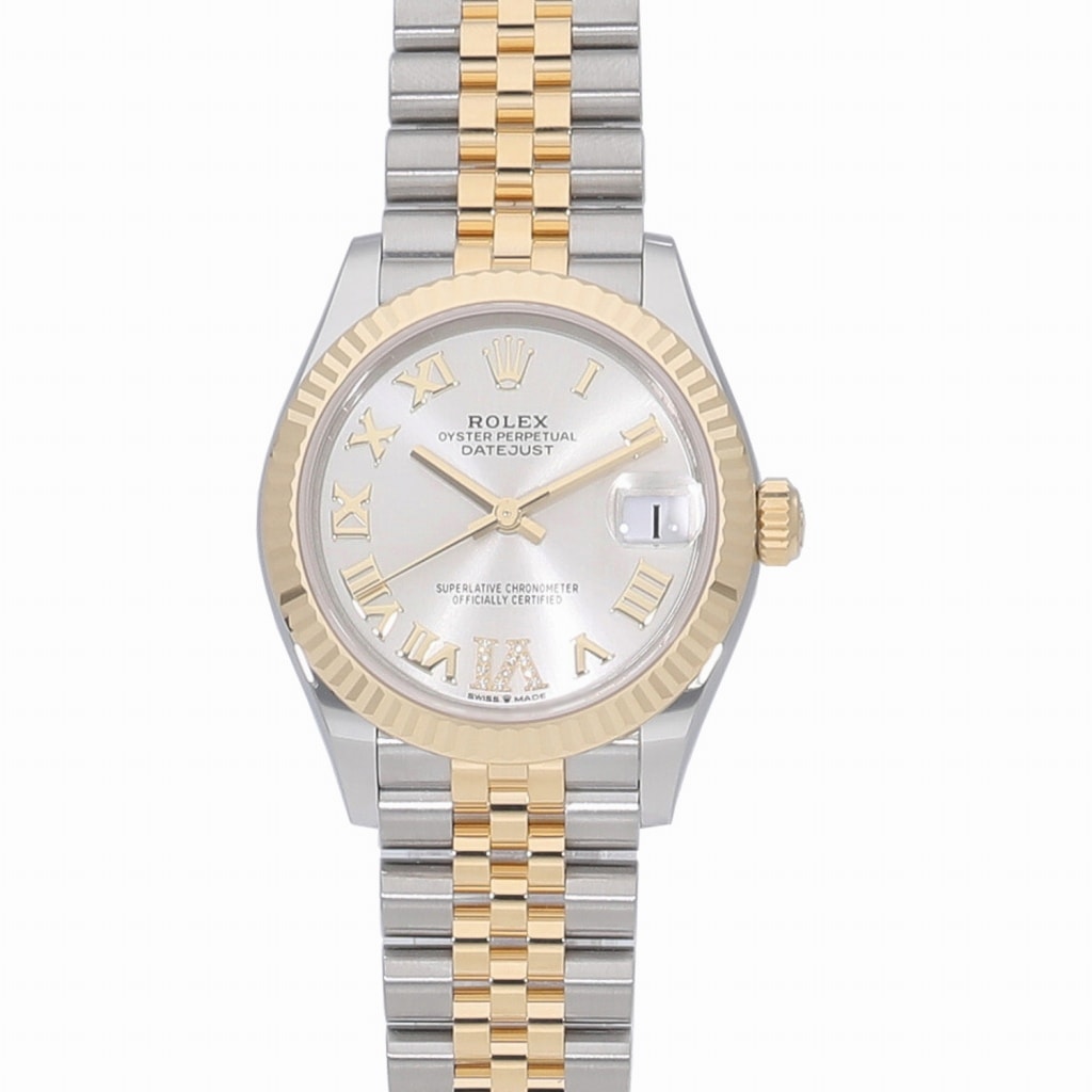 [未使用]ロレックス デイトジャスト 31 シルバー×VIダイヤ 278273 ランダム ユニセックス