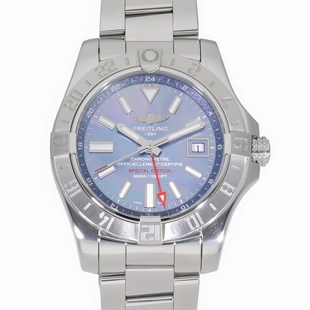 [中古]ブライトリング アベンジャーII GMT ブルーMOP ジャパン スペシャル エディション ブルー シェル A329CMPPSS / A32390 メンズ